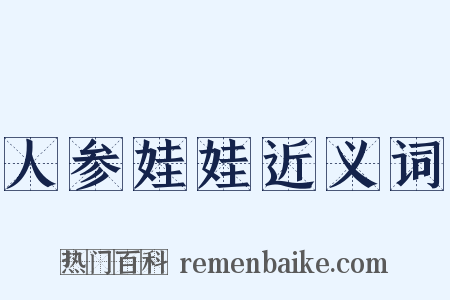 人参娃娃近义词是什么意思的图片